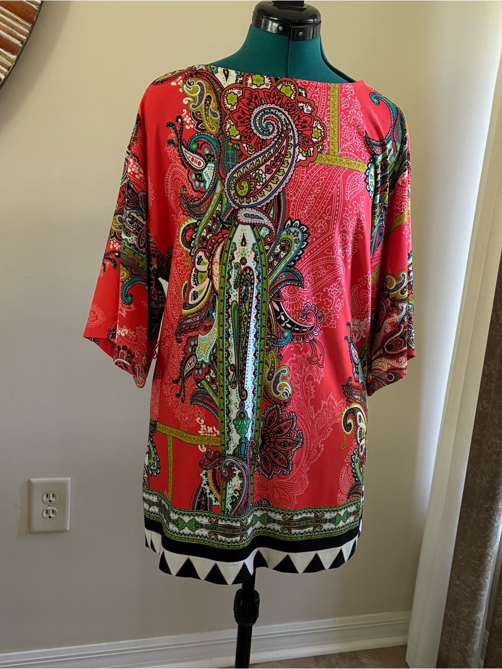 Beige by eci Coral Paisley Mini Dress